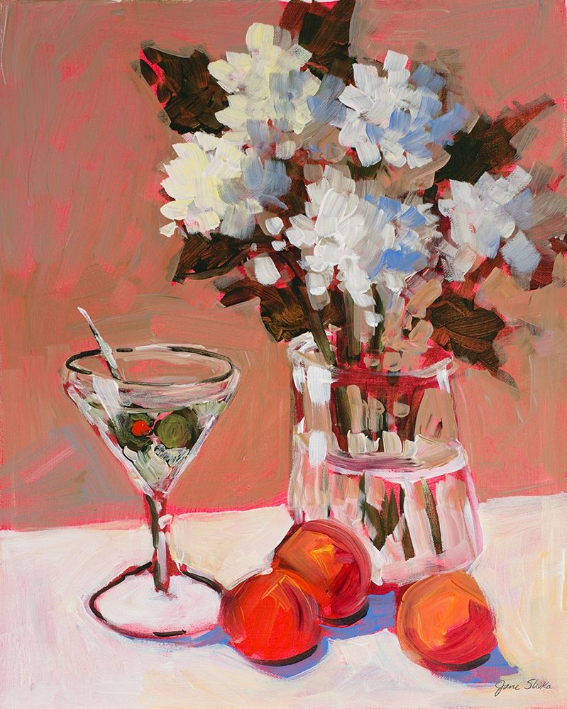 Flowers and Martini art print by Jane Slivka for $57.95 CAD