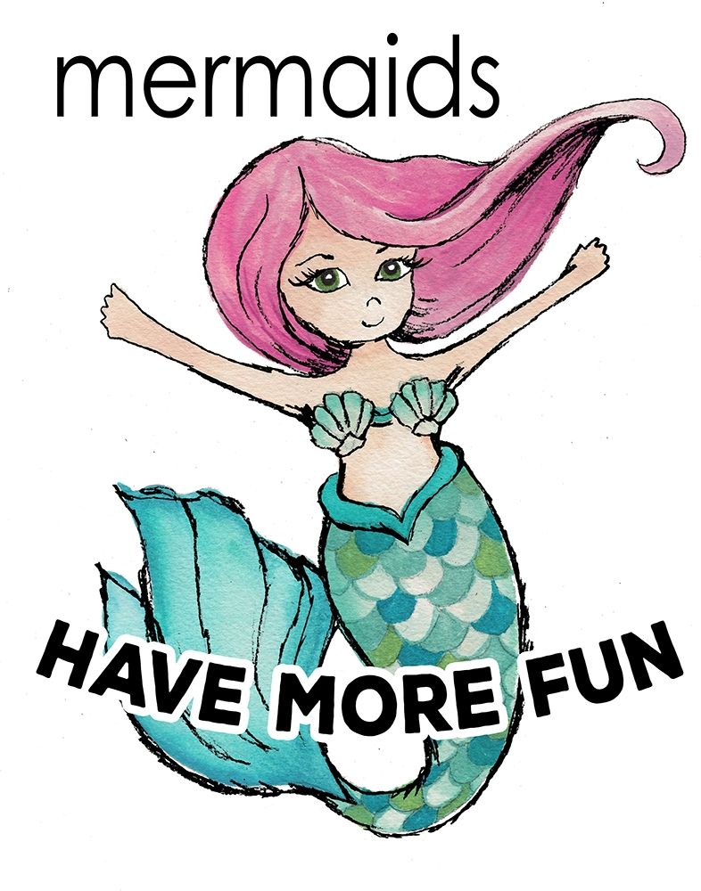 Mermaids Have More Fun art print by Elizabeth Medley for $57.95 CAD