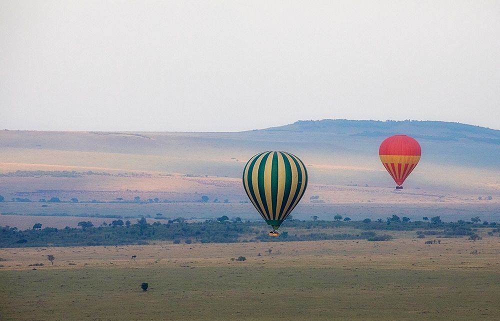 Hot Air Balloons over Kenya I art print by Kathy Mansfield for $57.95 CAD