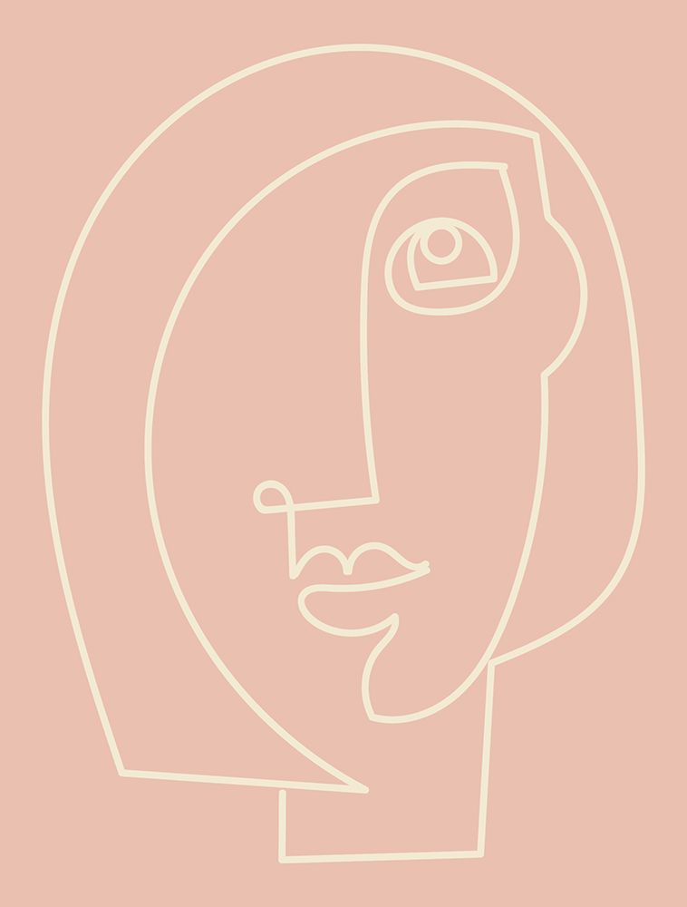 Figure Line Woman on Blush art print by Deidre Mosher for $57.95 CAD