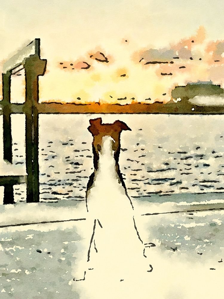 Paws At Sunset art print by Acosta for $57.95 CAD