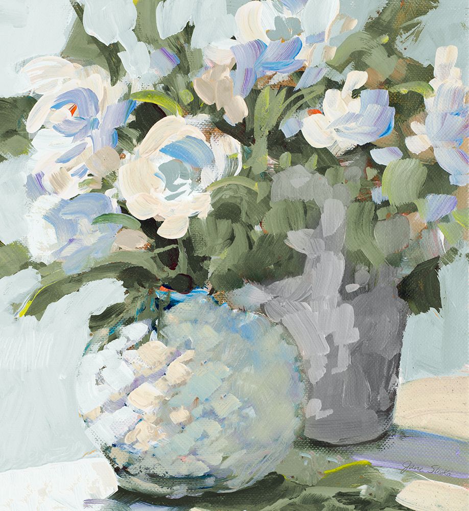 Blue Florals art print by Jane Slivka for $57.95 CAD