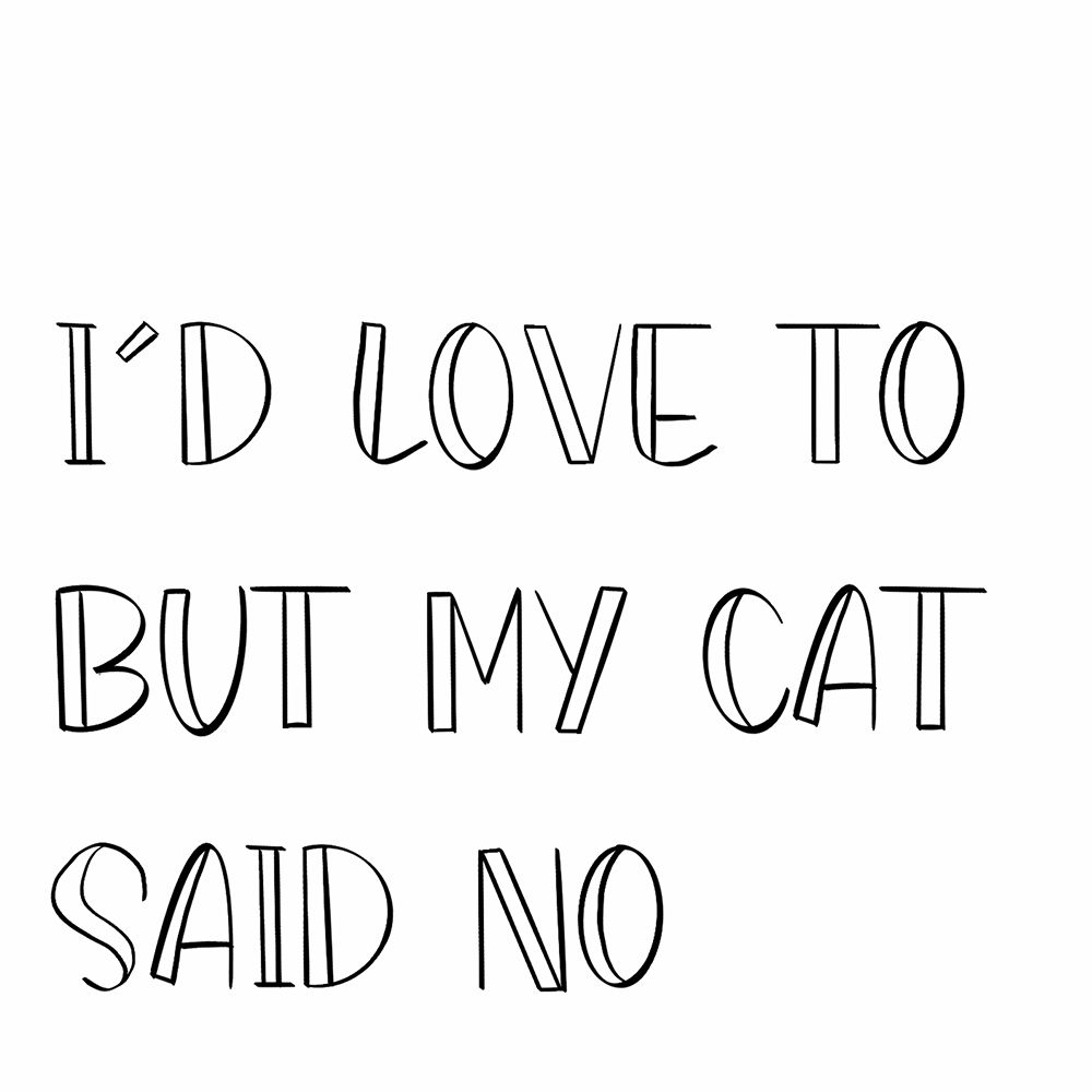 My Cat Said No art print by SD Graphics Studio for $57.95 CAD
