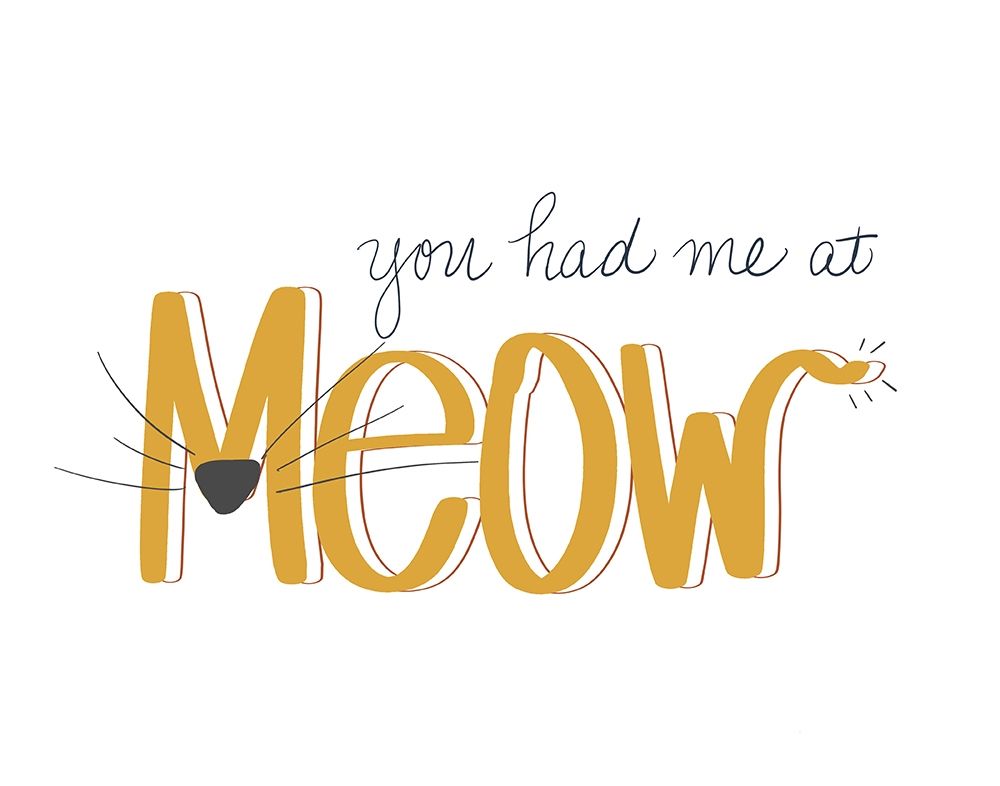 You Had Me At Meow art print by SD Graphics Studio for $57.95 CAD