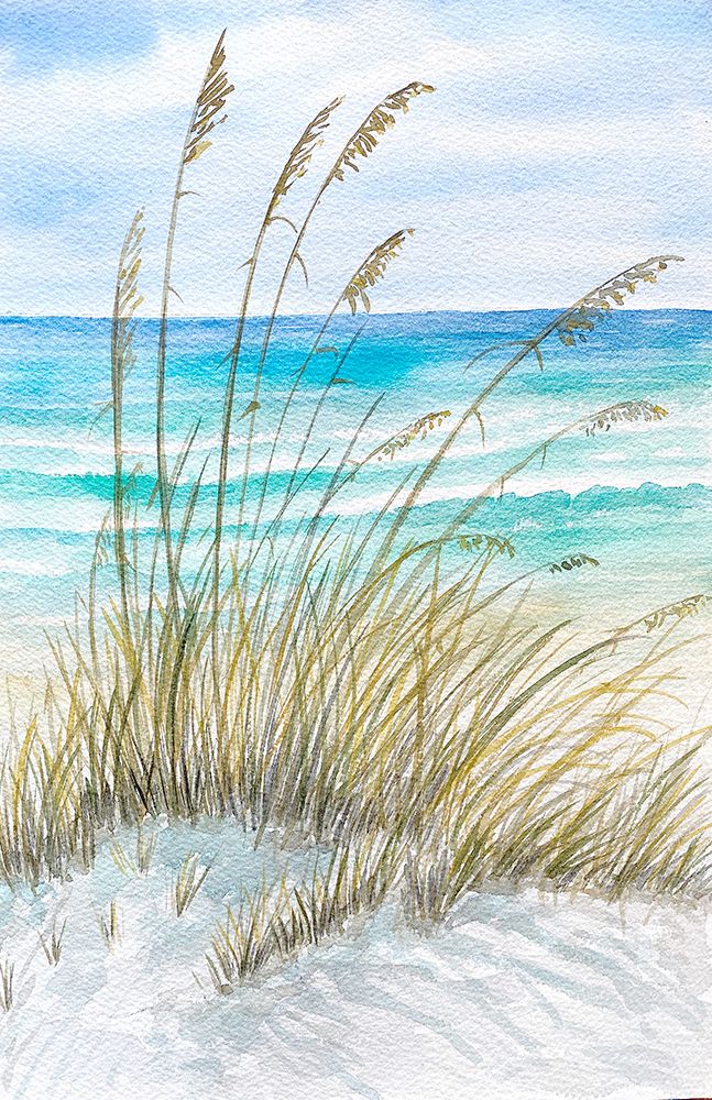 Watercolor Sea View II art print by Nicholas Biscardi for $57.95 CAD