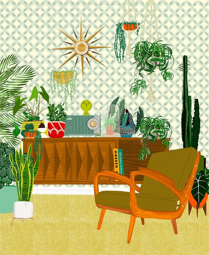 Plant Living Room art print by Jen Bucheli for $57.95 CAD