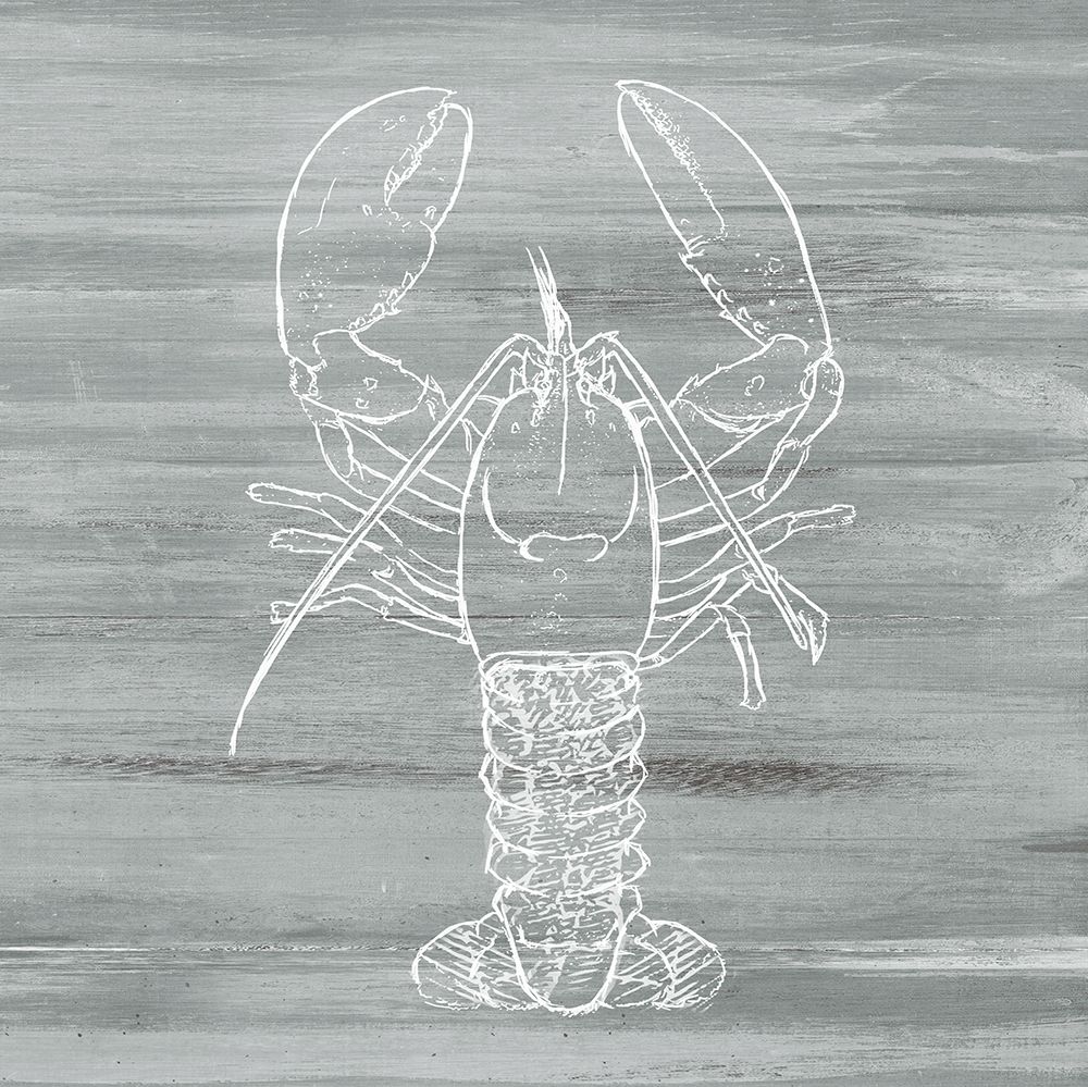 White Lobster on Gray art print by Dan Meneely for $57.95 CAD
