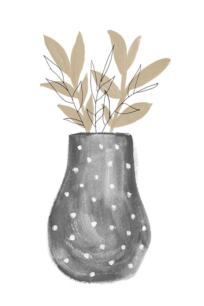 Potted Plant In A Polka Dot Vase art print by Emily Navas for $57.95 CAD