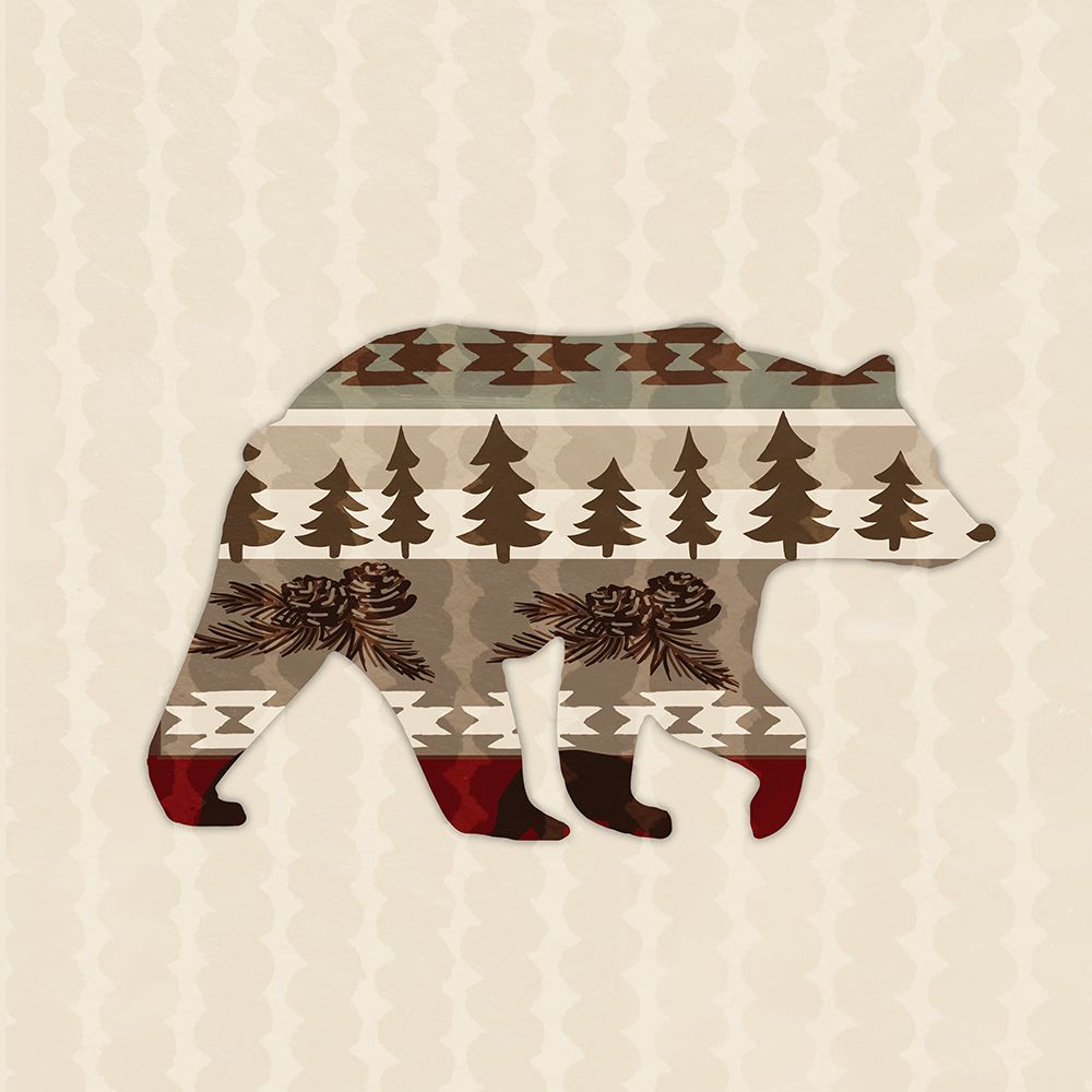 Patterned Bear art print by Nicholas Biscardi for $57.95 CAD