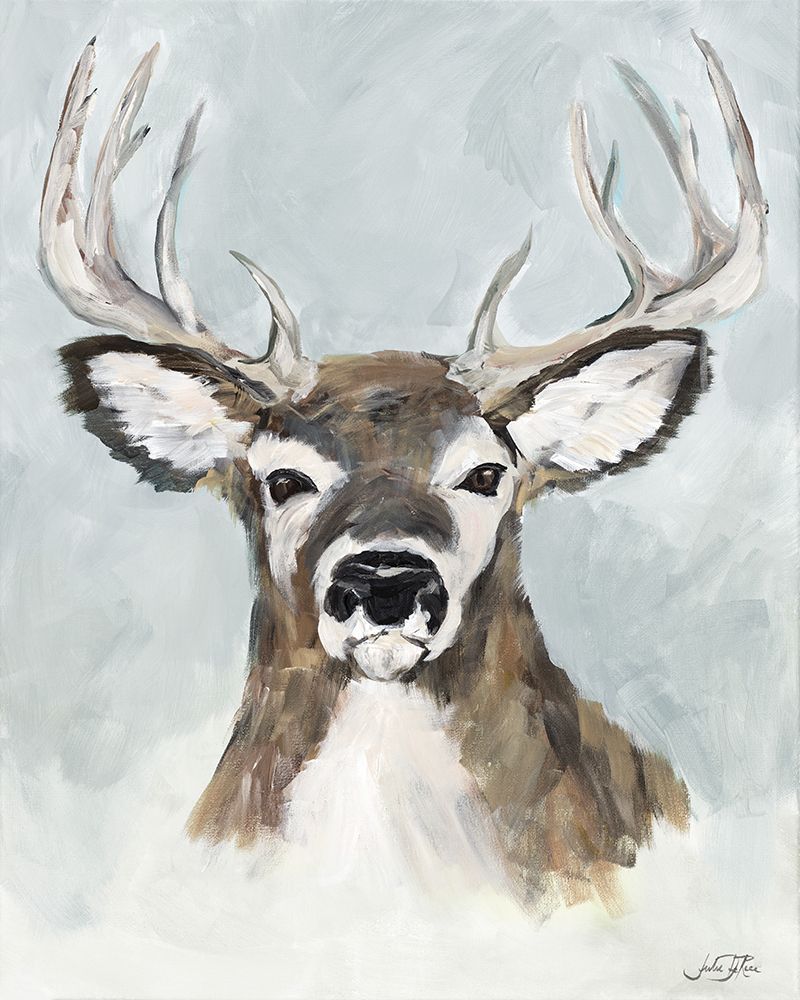White Tailed Deer On White art print by Julie DeRice for $57.95 CAD