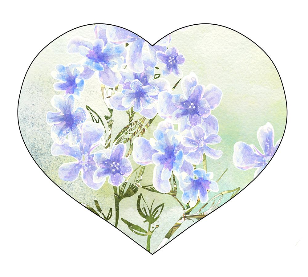 Sweet Spring Floral Heart art print by Diannart for $57.95 CAD