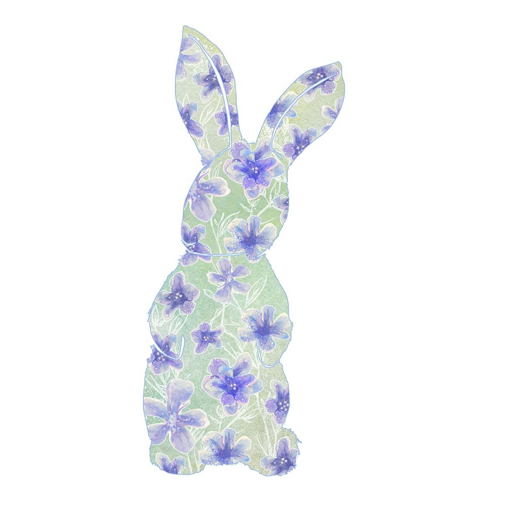 Sweet Spring Bunny Silhouette II art print by Diannart for $57.95 CAD