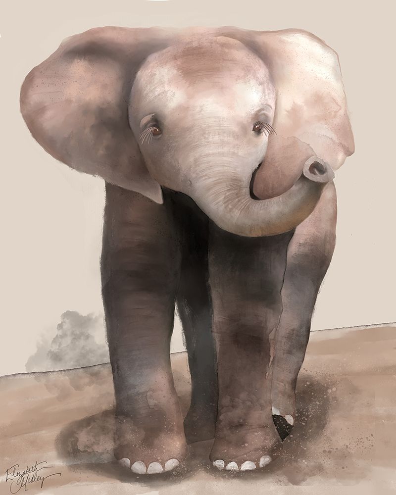Elephant Youngster art print by Elizabeth Medley for $57.95 CAD