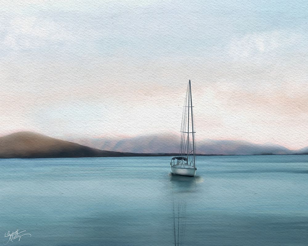 Sailing by Mountains I art print by Elizabeth Medley for $57.95 CAD