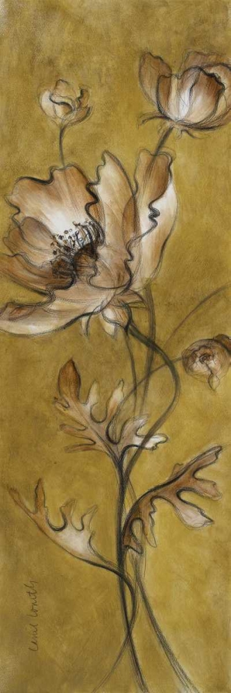 Translucent Poppies on Gold art print by Lanie Loreth for $57.95 CAD