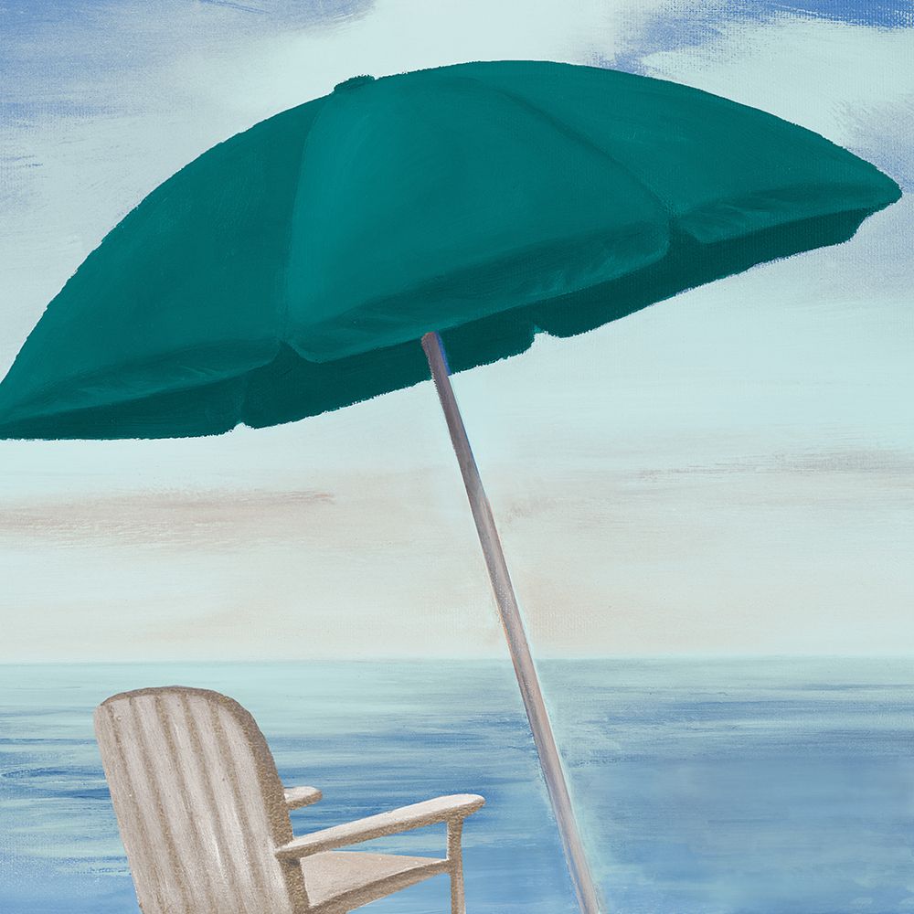 Umbrella By the Shore I art print by Vivien Rhyan for $57.95 CAD