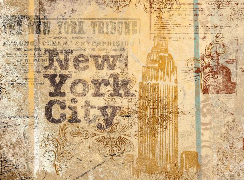 New York Postcard Border art print by SD Graphics Studio for $57.95 CAD