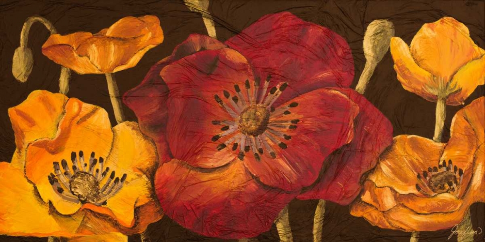Dazzling Poppies I art print by Josefina for $57.95 CAD