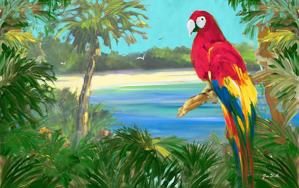 Parrot By The Ocean art print by Jane Slivka for $57.95 CAD