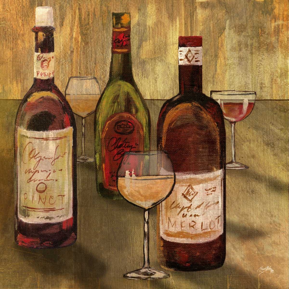Bottle of Wine I art print by Elizabeth Medley for $63.95 CAD