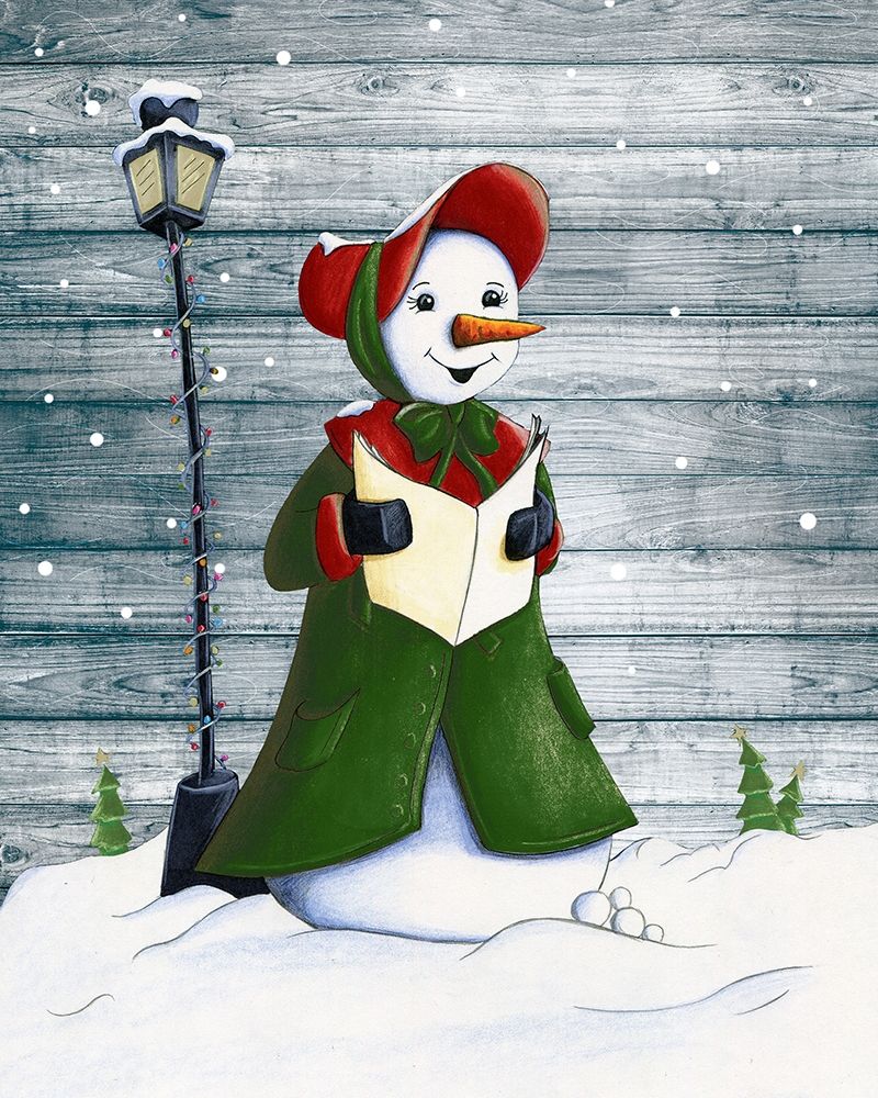Christmas Snowmen I art print by Josefina for $57.95 CAD