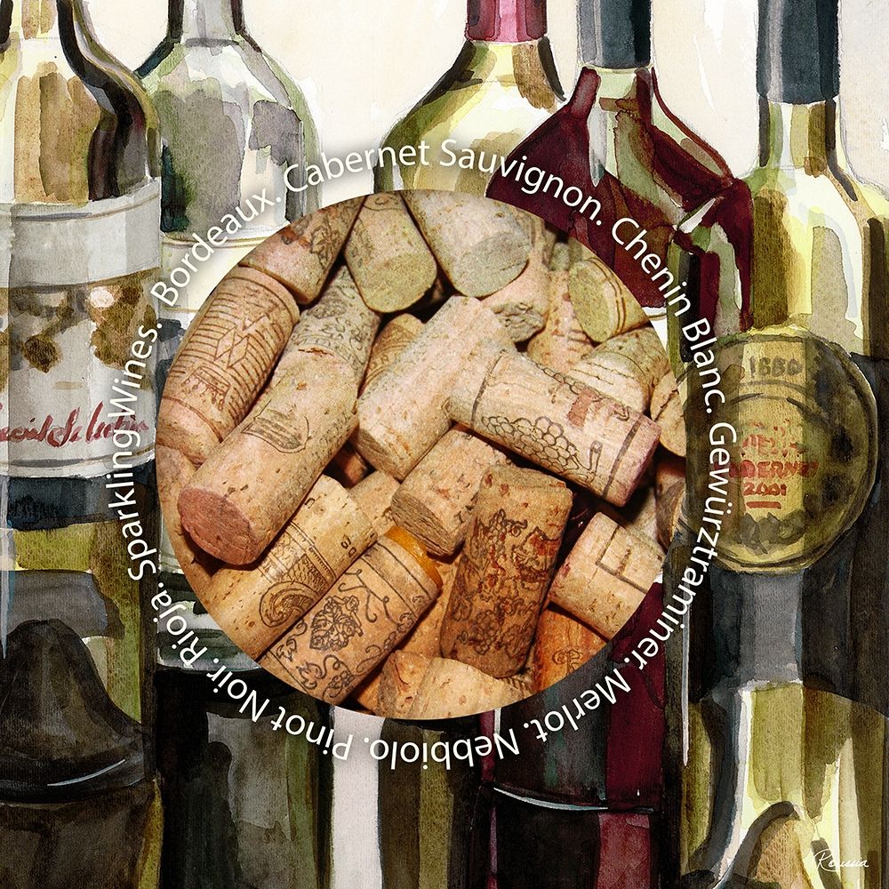 BandG Bottles with Corks I art print by Heather A. French-Roussia for $57.95 CAD