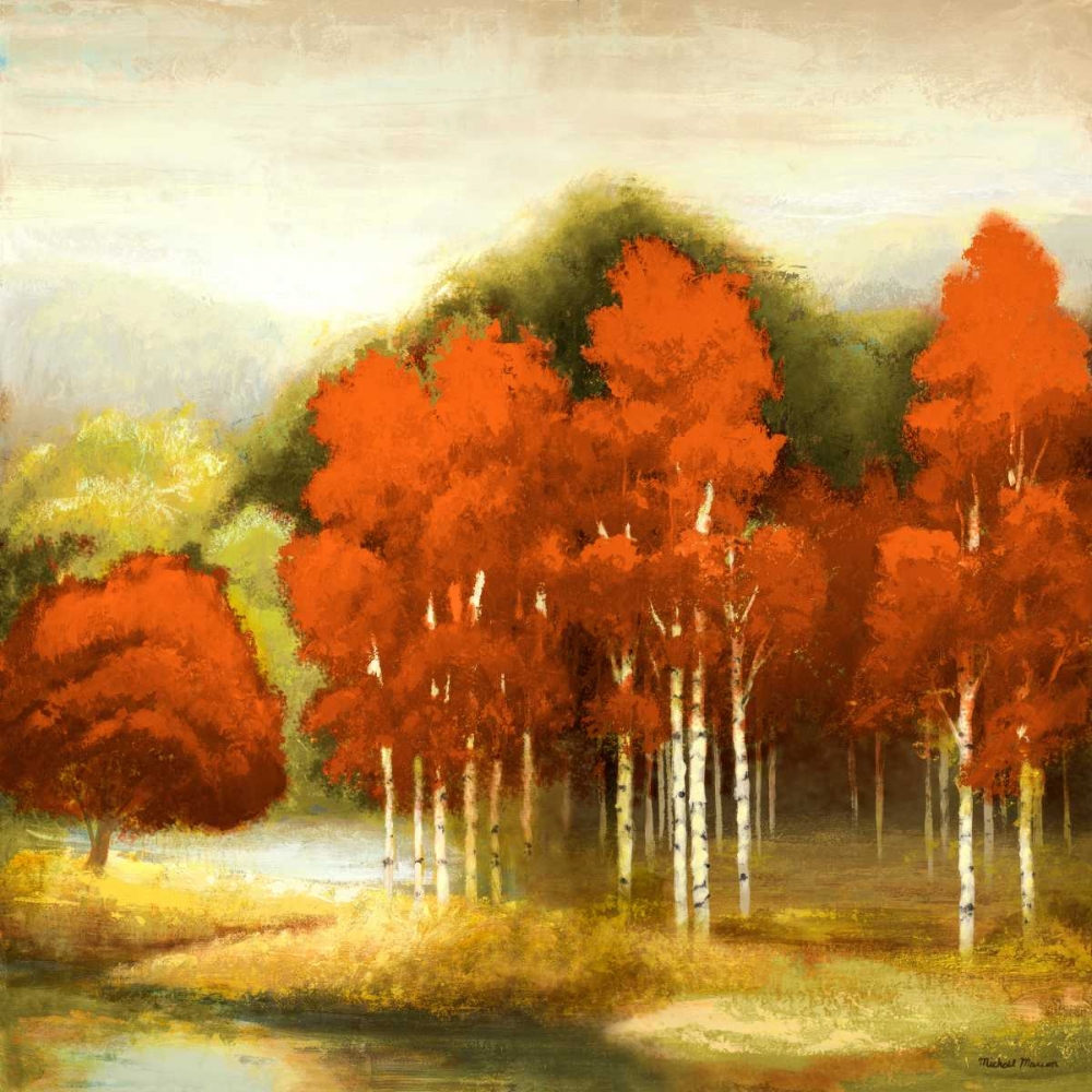 Autumn Birchwood I art print by Michael Marcon for $57.95 CAD