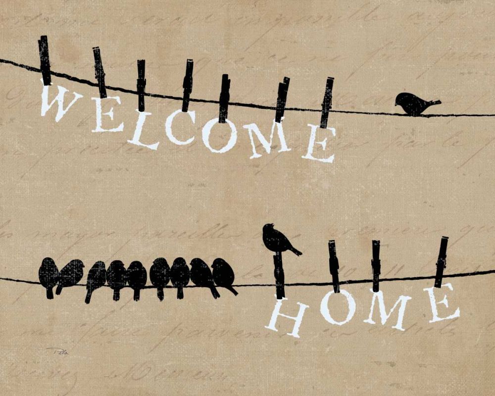 Birds on a Wire - Welcome Home art print by Alain Pelletier for $57.95 CAD