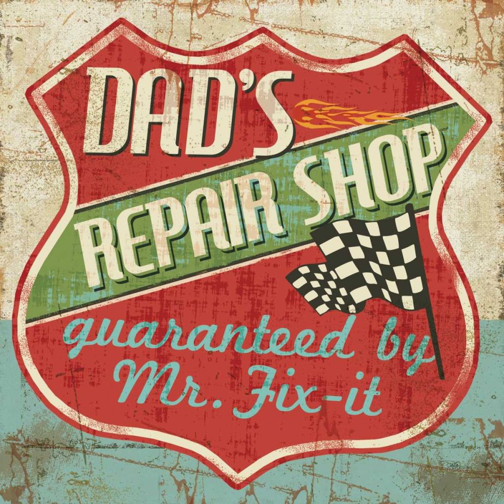 Mancace IV -  Dads Repair Shop art print by Pela Studio for $57.95 CAD