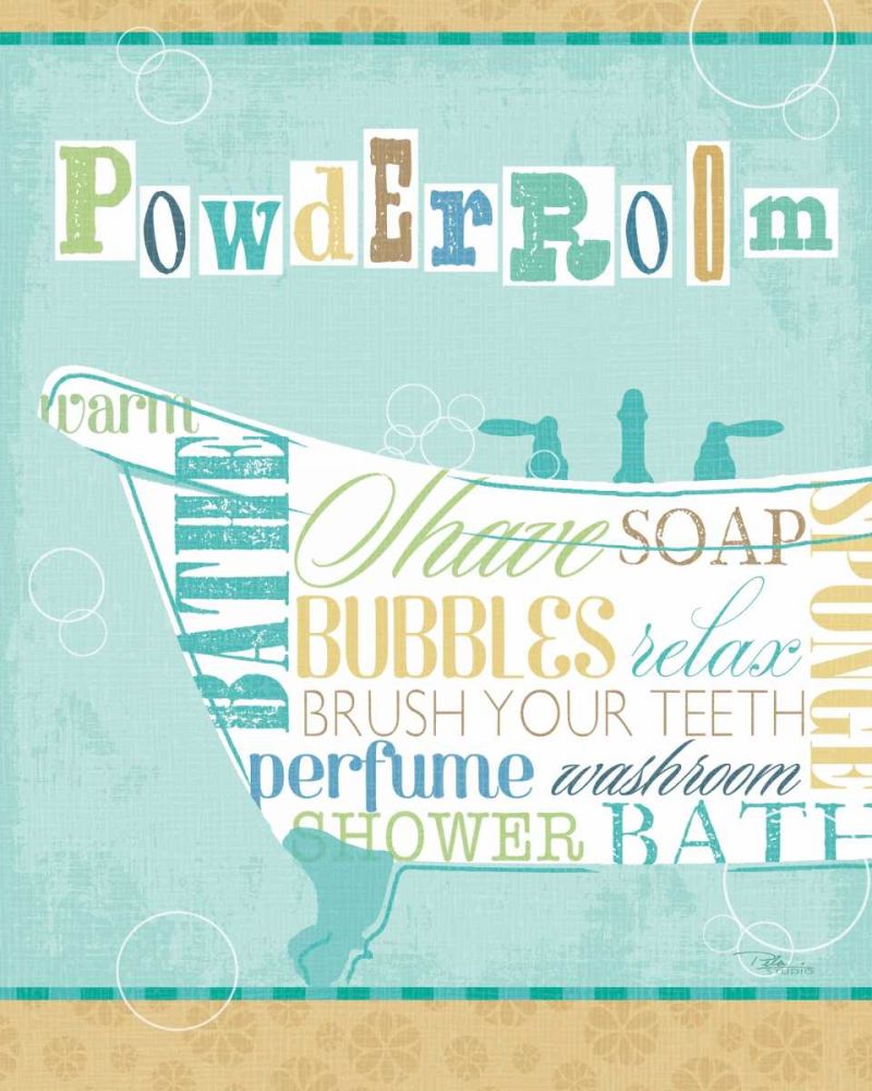 Bathroom Words Tub I art print by Pela Studio for $57.95 CAD