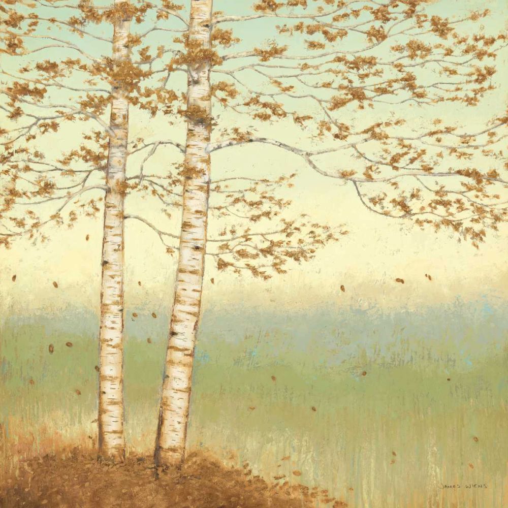 Golden Birch I with Blue Sky art print by James Wiens for $57.95 CAD