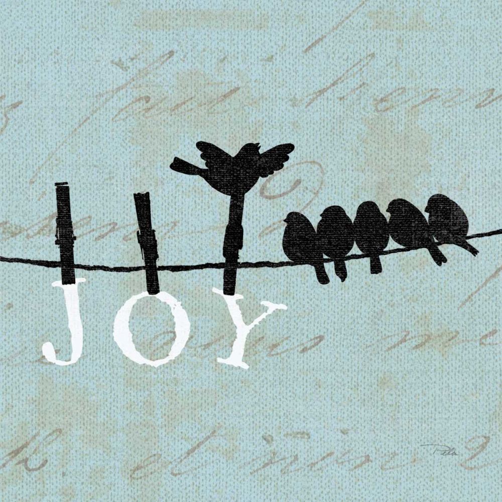 Birds on a Wire Square - Joy art print by Alain Pelletier for $57.95 CAD