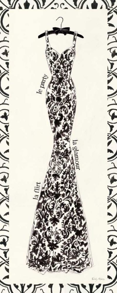 Couture Noir Original II with Border art print by Emily Adams for $57.95 CAD