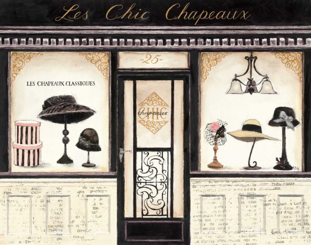 Les Chic Chapeaux art print by Emily Adams for $57.95 CAD