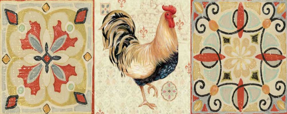 Bohemian Rooster Panel II art print by Daphne Brissonnet for $57.95 CAD