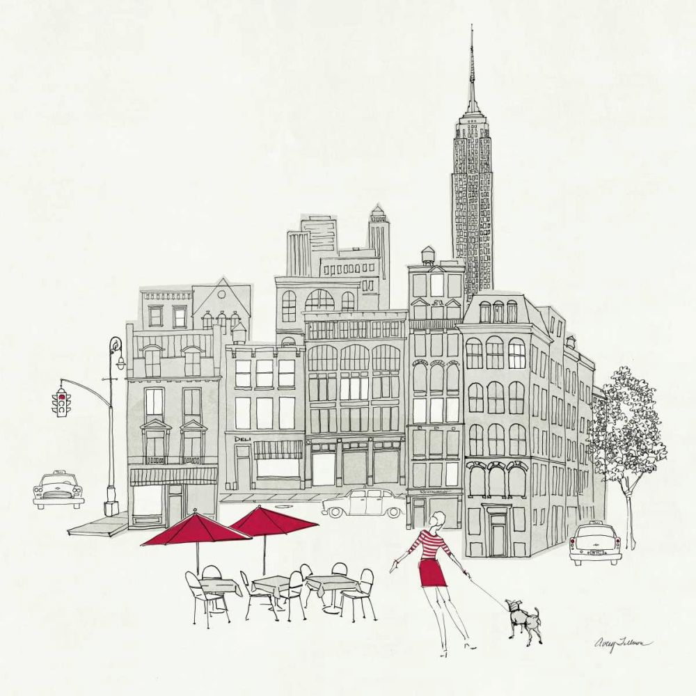 World Cafe III - NYC Red art print by Avery Tillmon for $57.95 CAD