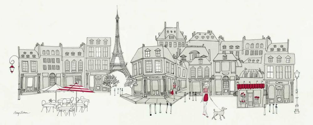 World Cafe Panel II - Paris Red art print by Avery Tillmon for $57.95 CAD