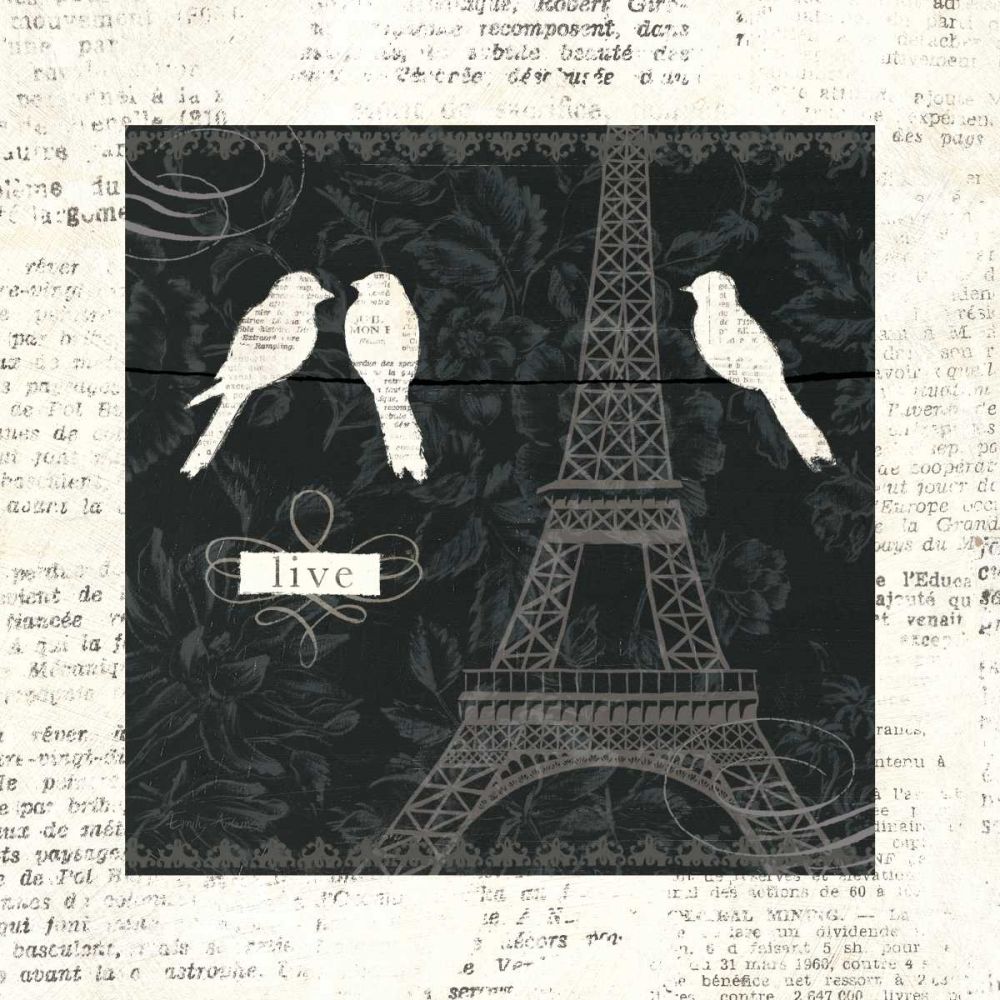 Love Paris I with Border art print by Emily Adams for $57.95 CAD
