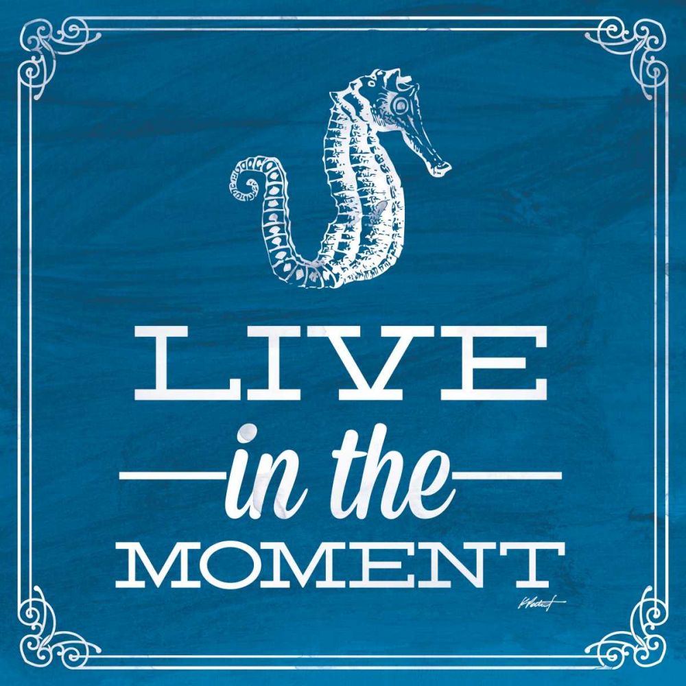 Live in the Moment Blue art print by Katie Pertiet for $57.95 CAD