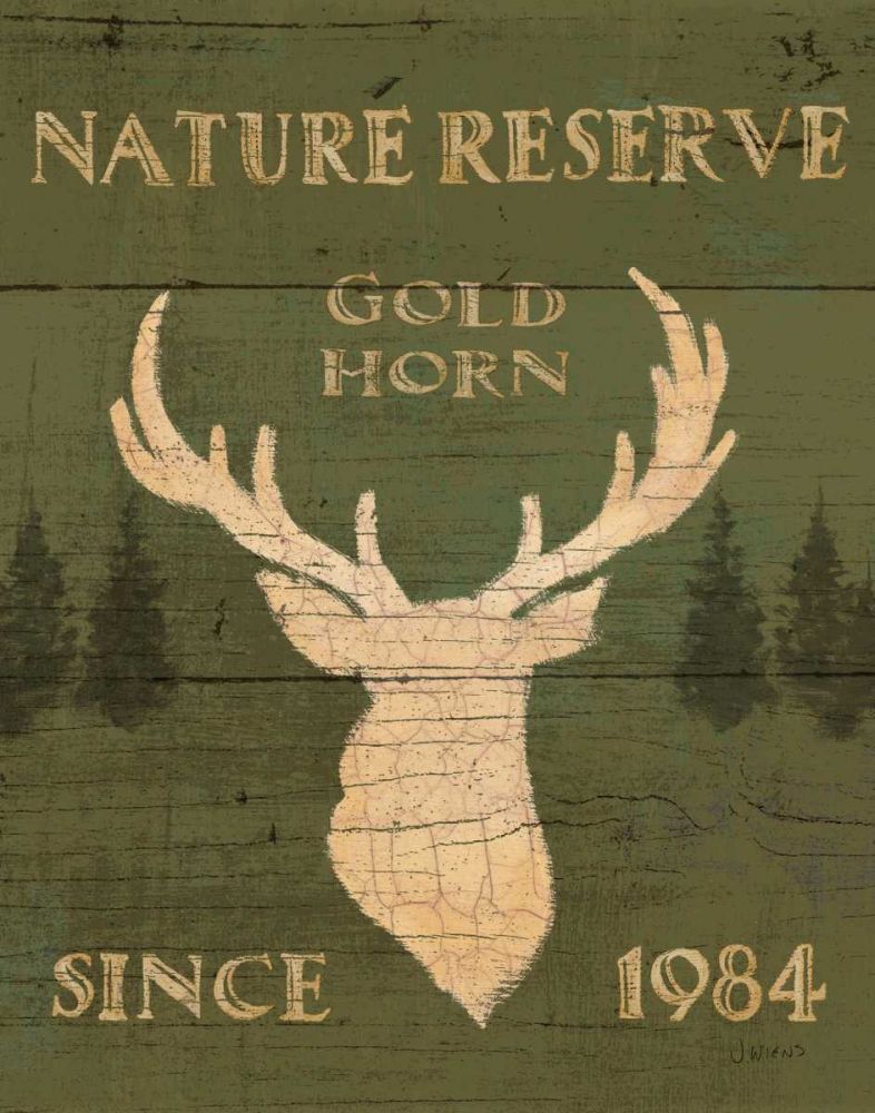 Lodge Signs IX Green art print by James Wiens for $57.95 CAD