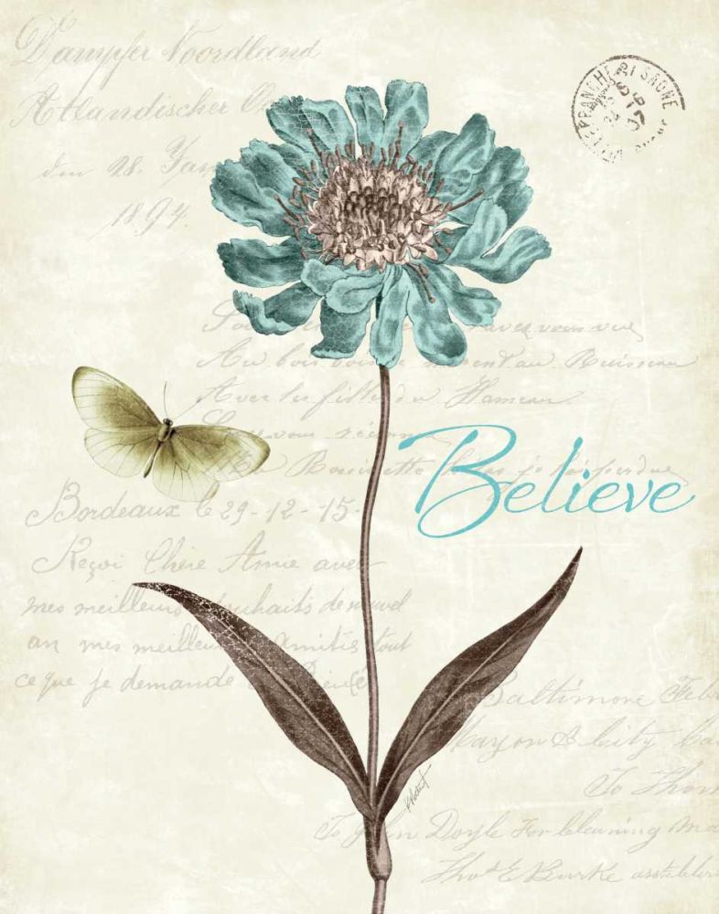 Slated Blue IV Believe art print by Katie Pertiet for $57.95 CAD