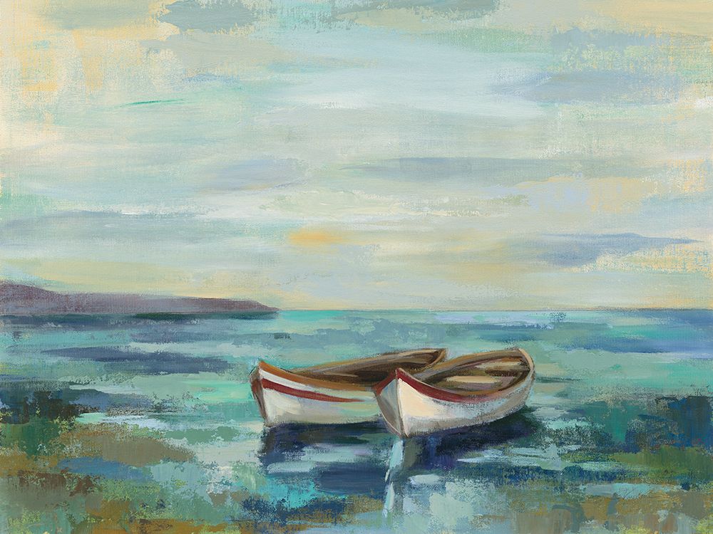 Boats at the Beach art print by Silvia Vassileva for $57.95 CAD