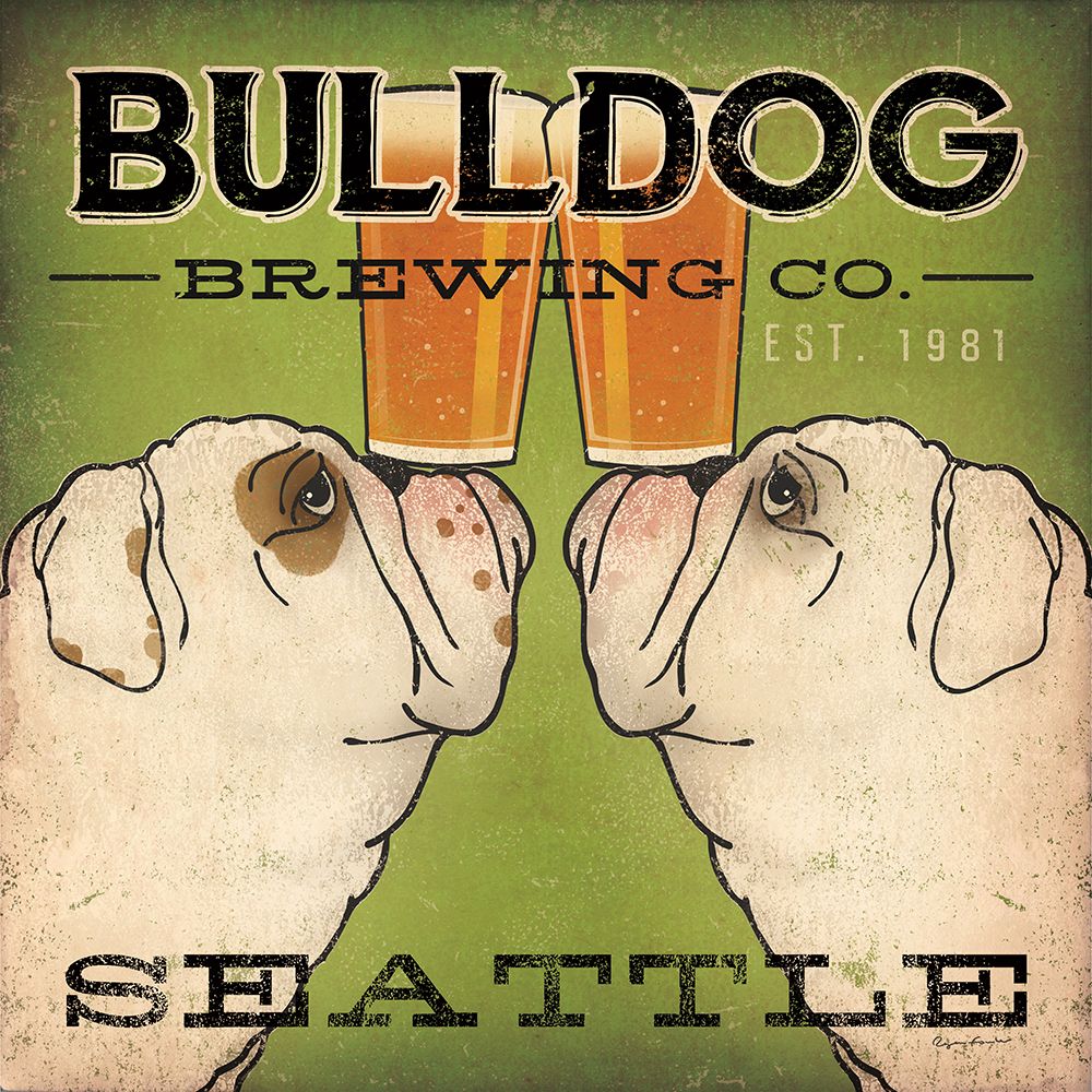 Bulldog Brewing Seattle art print by Ryan Fowler for $57.95 CAD
