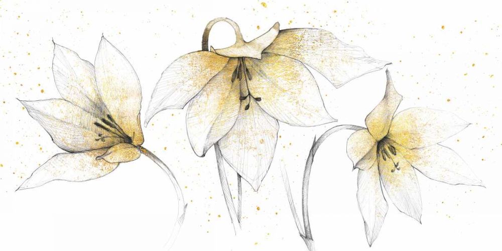 Gilded Graphite Floral Trio art print by Avery Tillmon for $57.95 CAD
