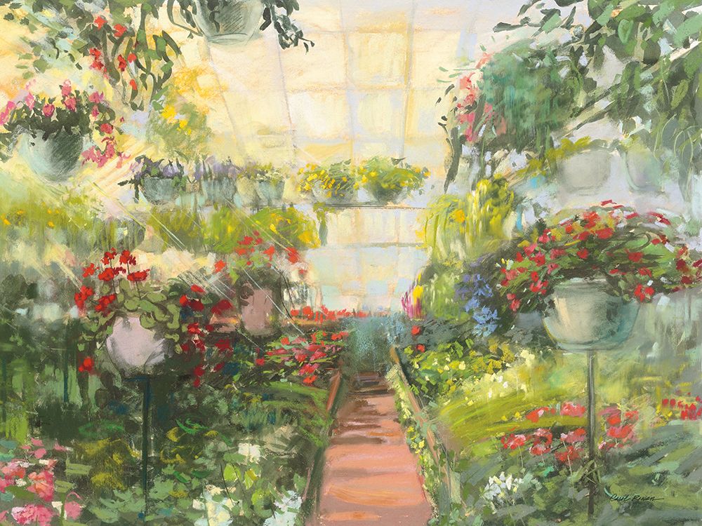 Greenhouse Flowers Crop art print by Carol Rowan for $57.95 CAD