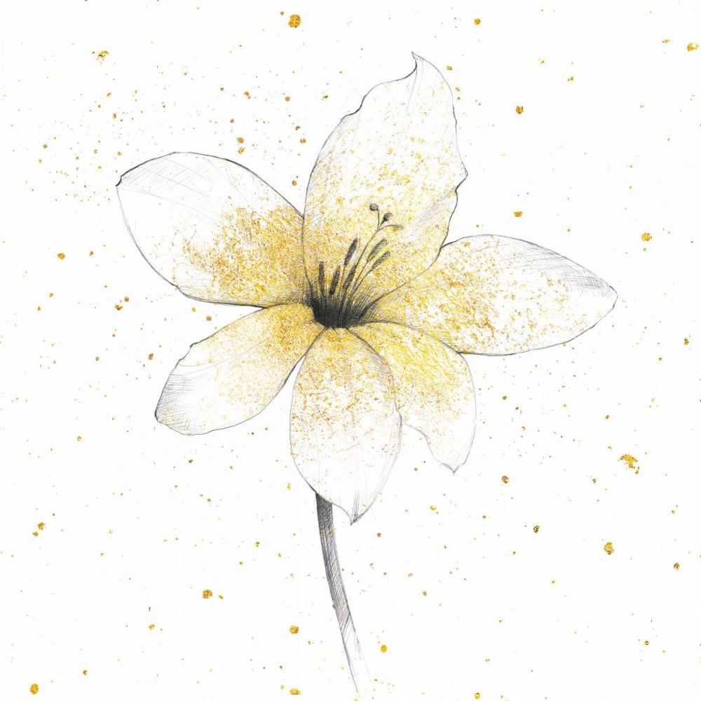Gilded Graphite Floral II art print by Avery Tillmon for $57.95 CAD