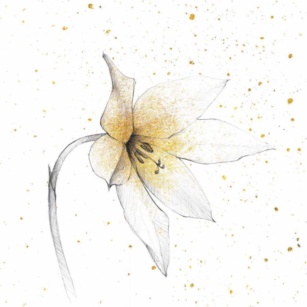 Gilded Graphite Floral VIII art print by Avery Tillmon for $57.95 CAD