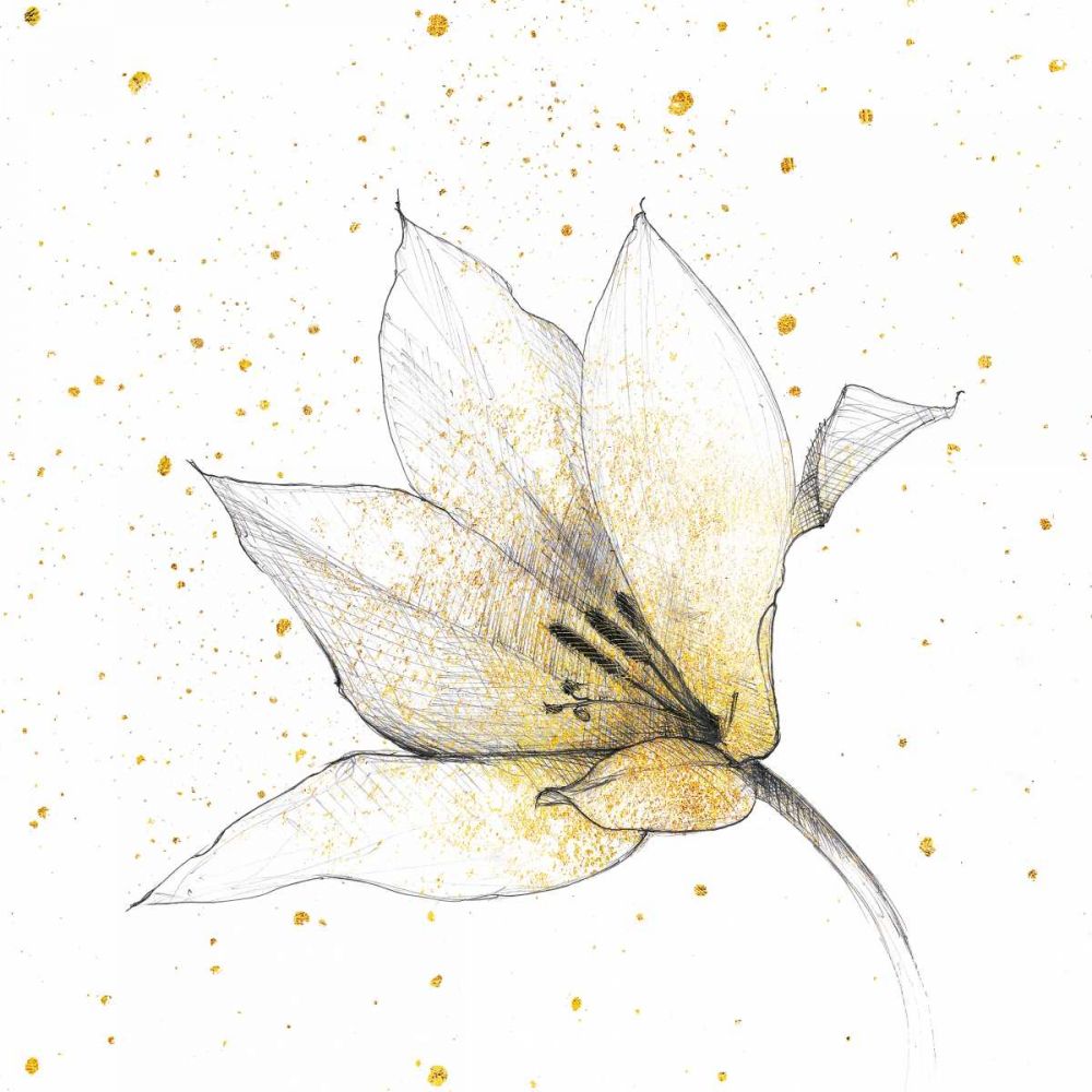 Gilded Graphite Floral IX art print by Avery Tillmon for $57.95 CAD