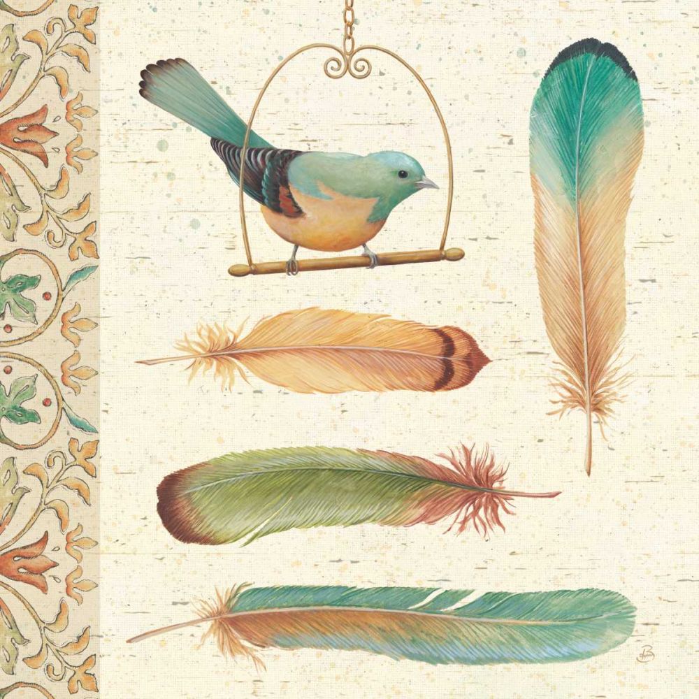 Feather Tales I art print by Daphne Brissonnet for $57.95 CAD