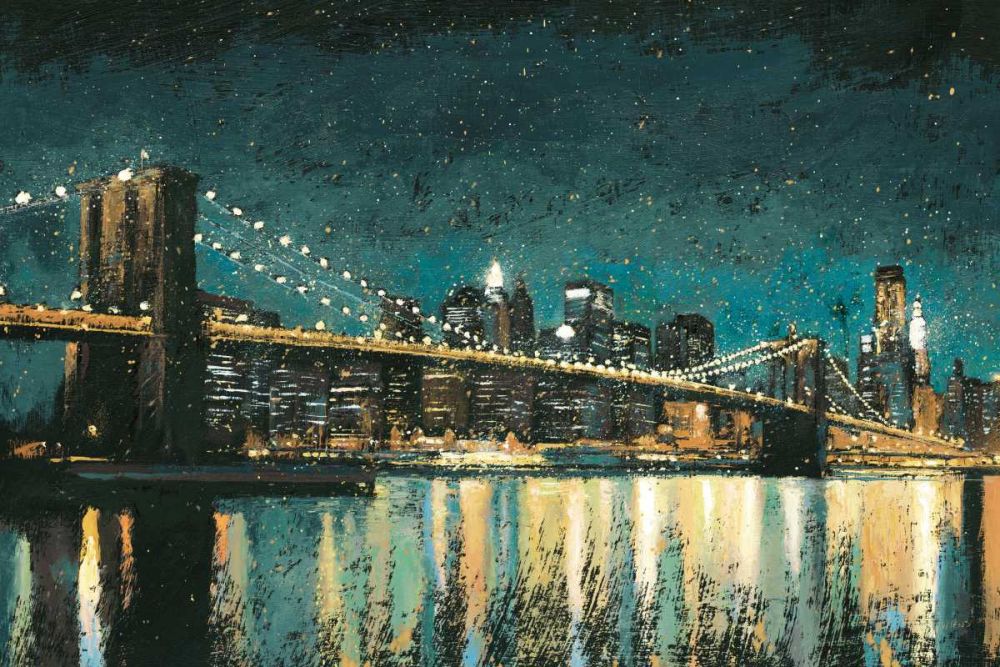 Bright City Lights Teal I art print by James Wiens for $57.95 CAD